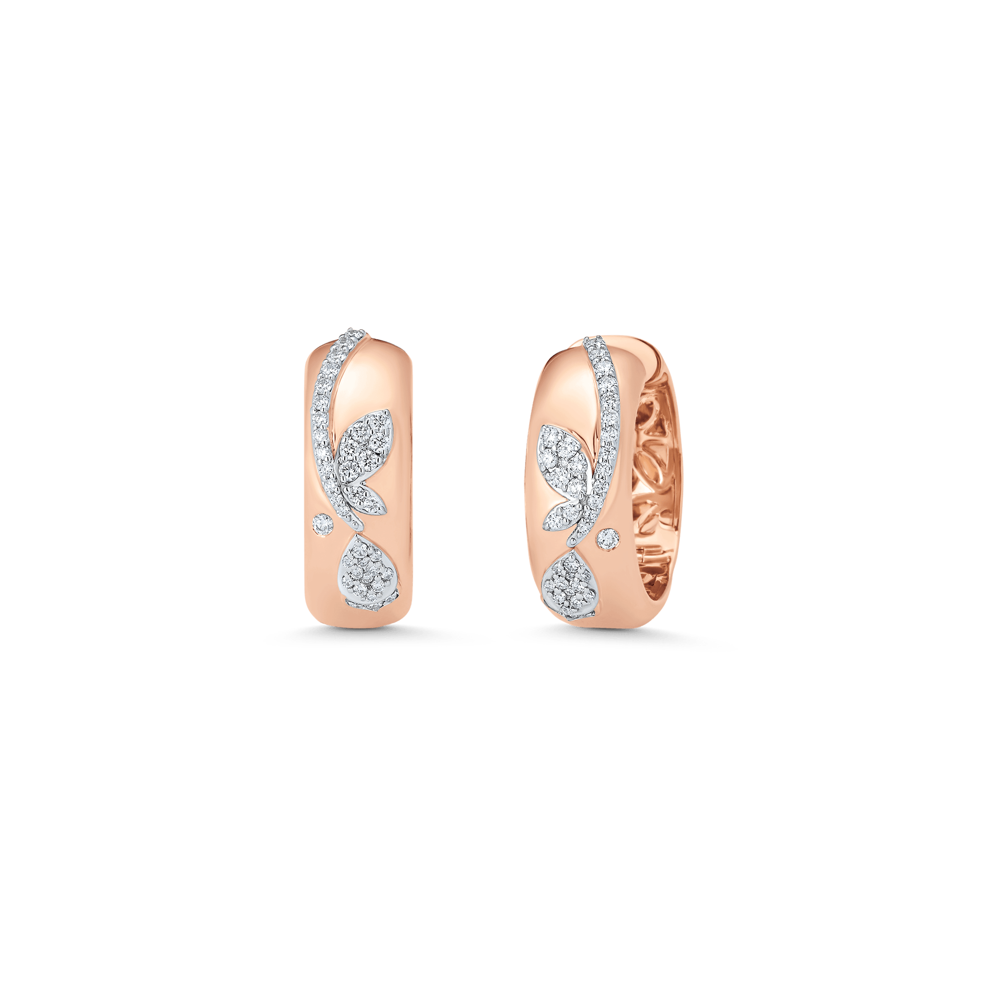 0.53 TCW Round Moissanite Diamond Petite Hoop Earrings - Camila Brown