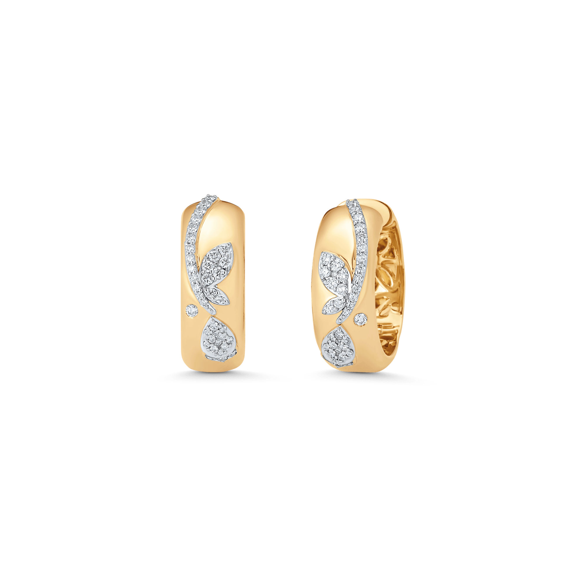 0.53 TCW Round Moissanite Diamond Petite Hoop Earrings - Camila Brown