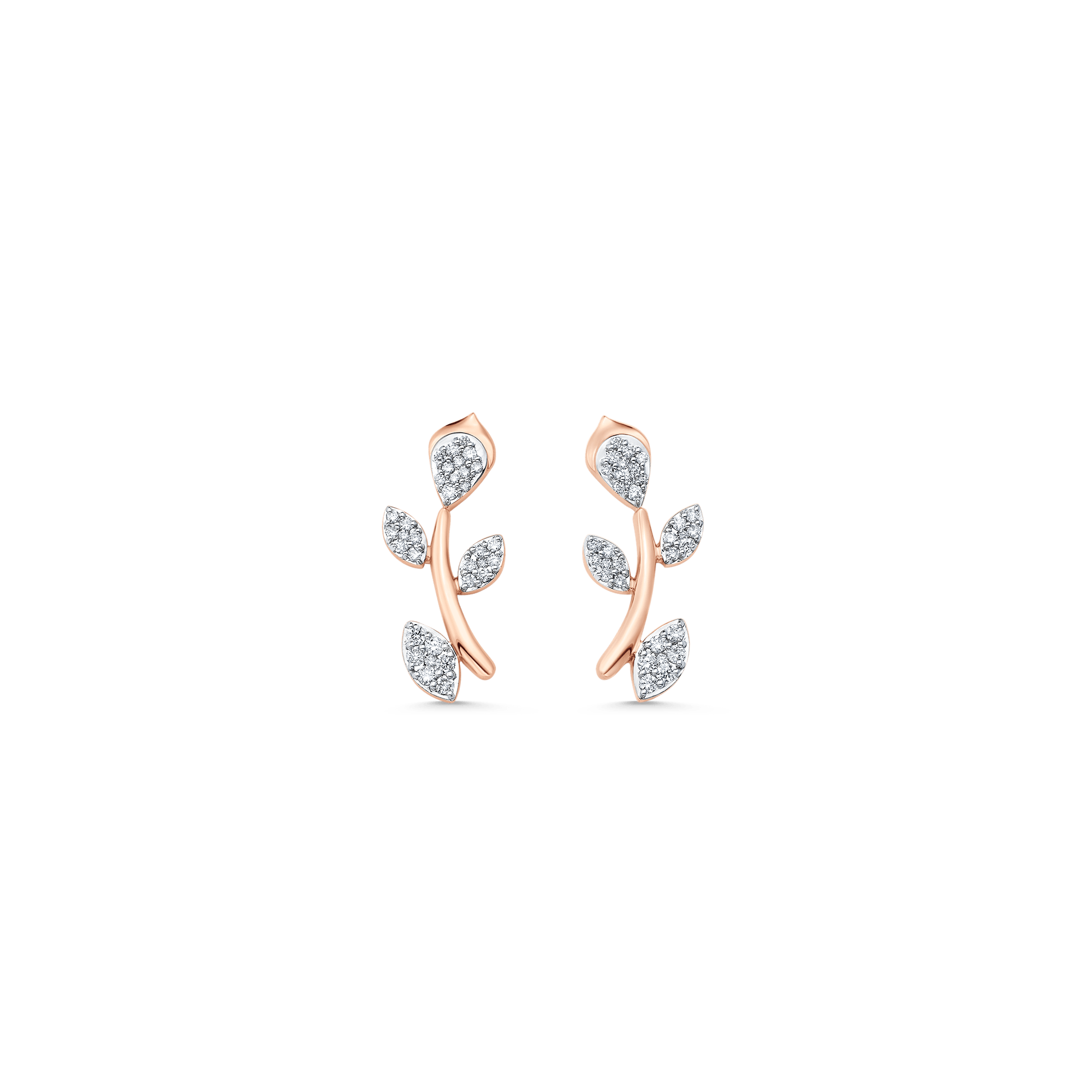 0.22 TCW Round Moissanite Diamond Ear Crawler Earrings - Camila Brown
