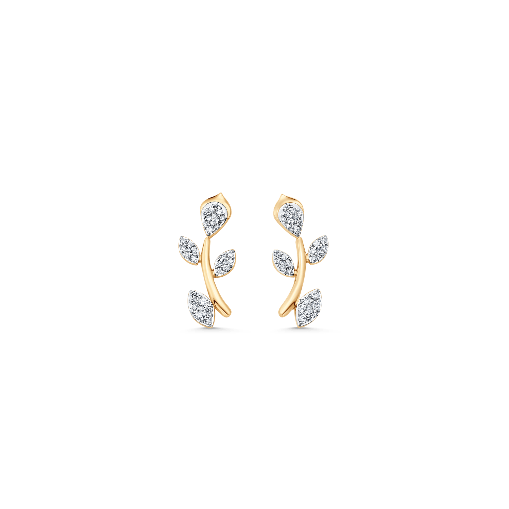 0.22 TCW Round Moissanite Diamond Ear Crawler Earrings - Camila Brown