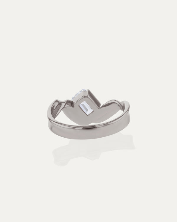1.01 CT Emerald CVD Diamond Unique Engagement Ring