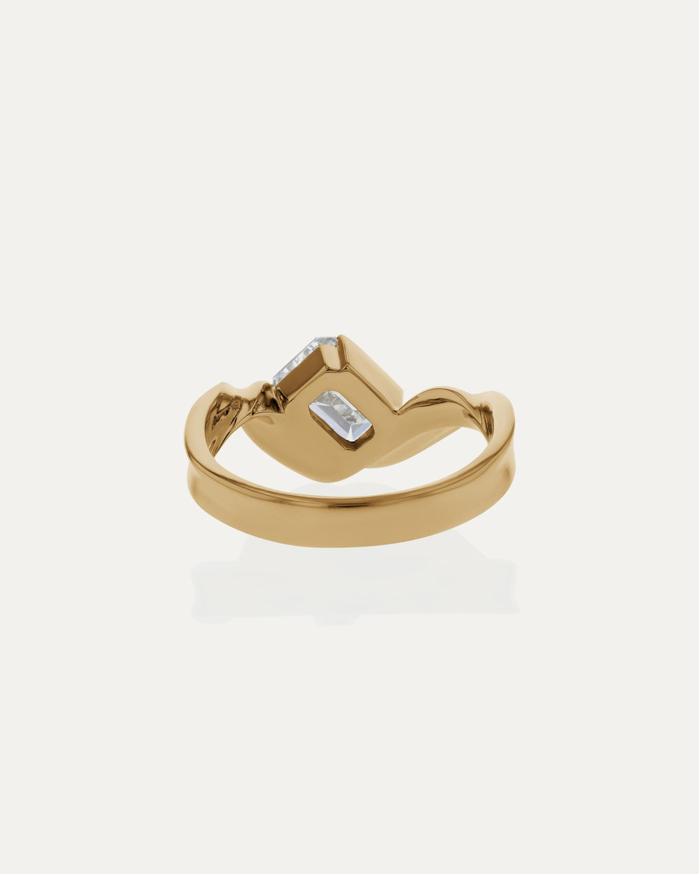 1.01 CT Emerald CVD Diamond Unique Engagement Ring