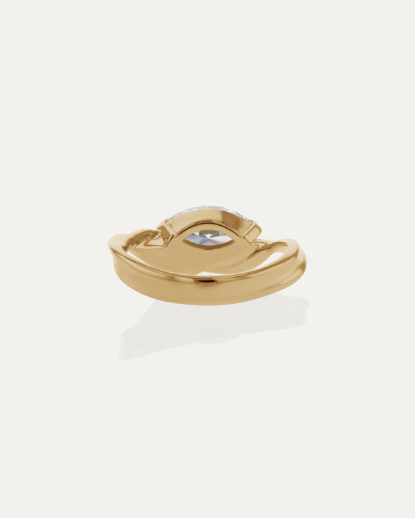 1.03 CT Marquise CVD Diamond Unique Style Engagement Ring