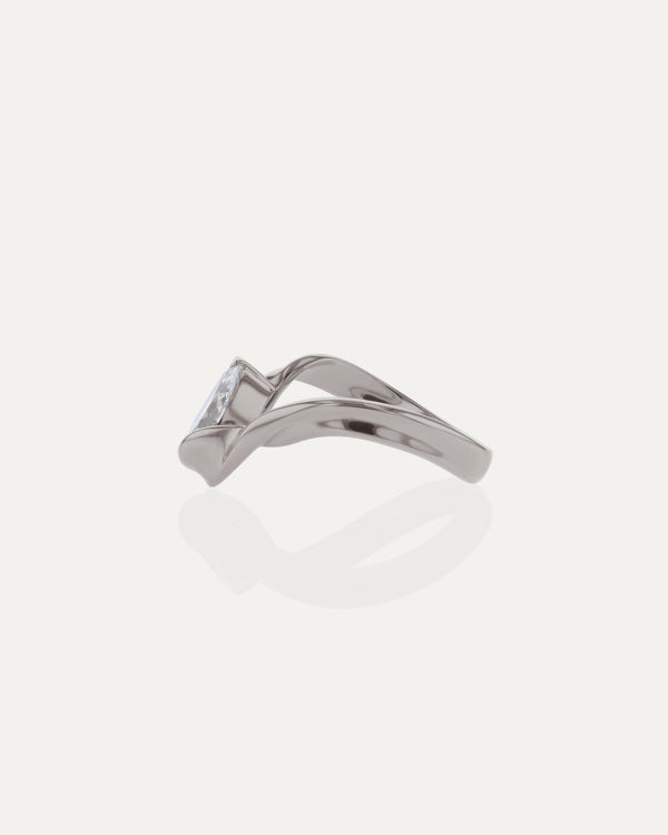 1.03 CT Pear Lab Grown Diamond Unique Style Engagement Ring