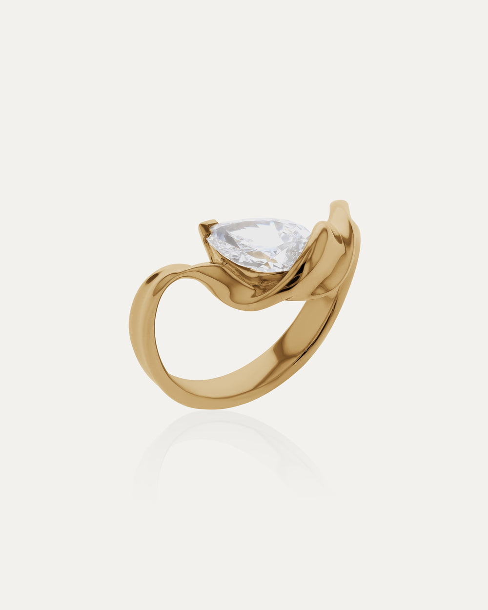 1.03 CT Pear Lab Grown Diamond Unique Style Engagement Ring