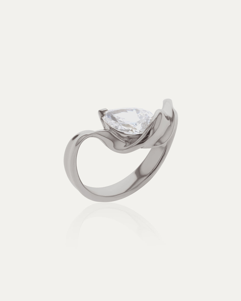 1.03 CT Pear Lab Grown Diamond Unique Style Engagement Ring