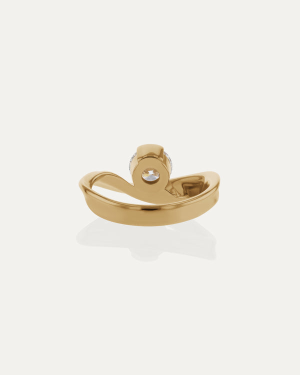 1.01 CT Round Lab Grown Diamond Unique Style Engagement Ring