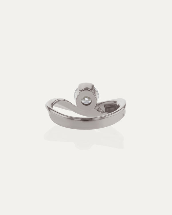 1.01 CT Round Lab Grown Diamond Unique Style Engagement Ring
