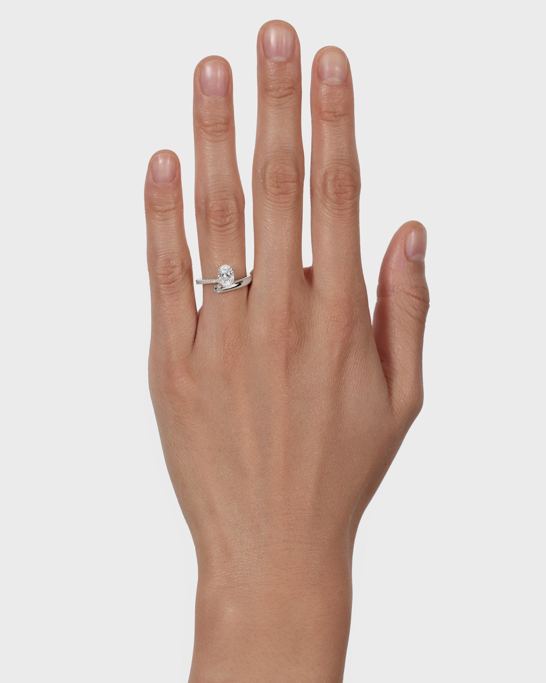 1.0-3.0 CT Oval Cut Lab Grown Diamond unique Engagement Ring