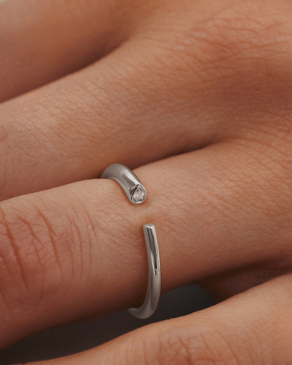 0.04 TCW Round EF-VVS Diamond Open Wedding Band