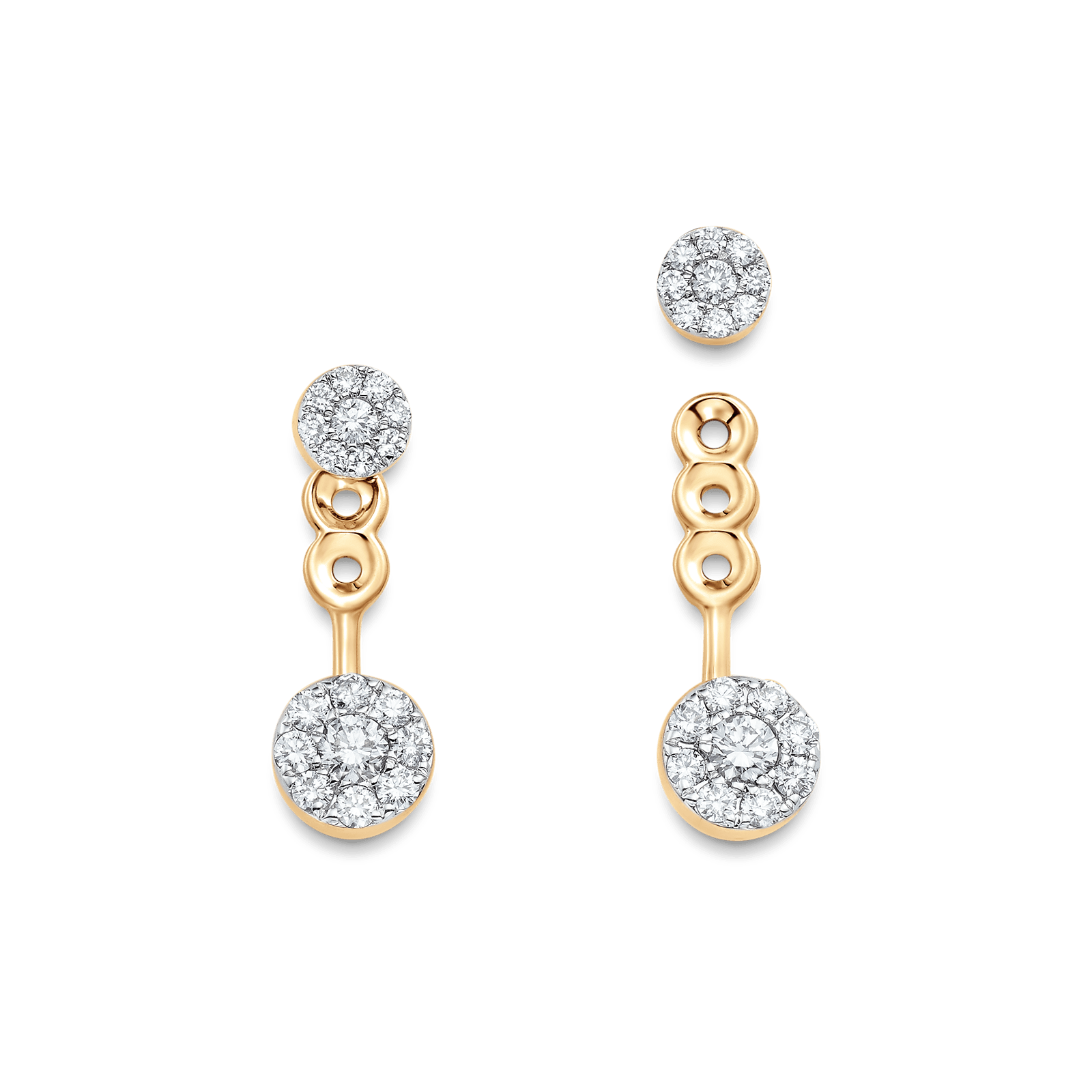 0.52 TCW Round Moissanite Diamond Ear Jacket Earrings - Camila Brown