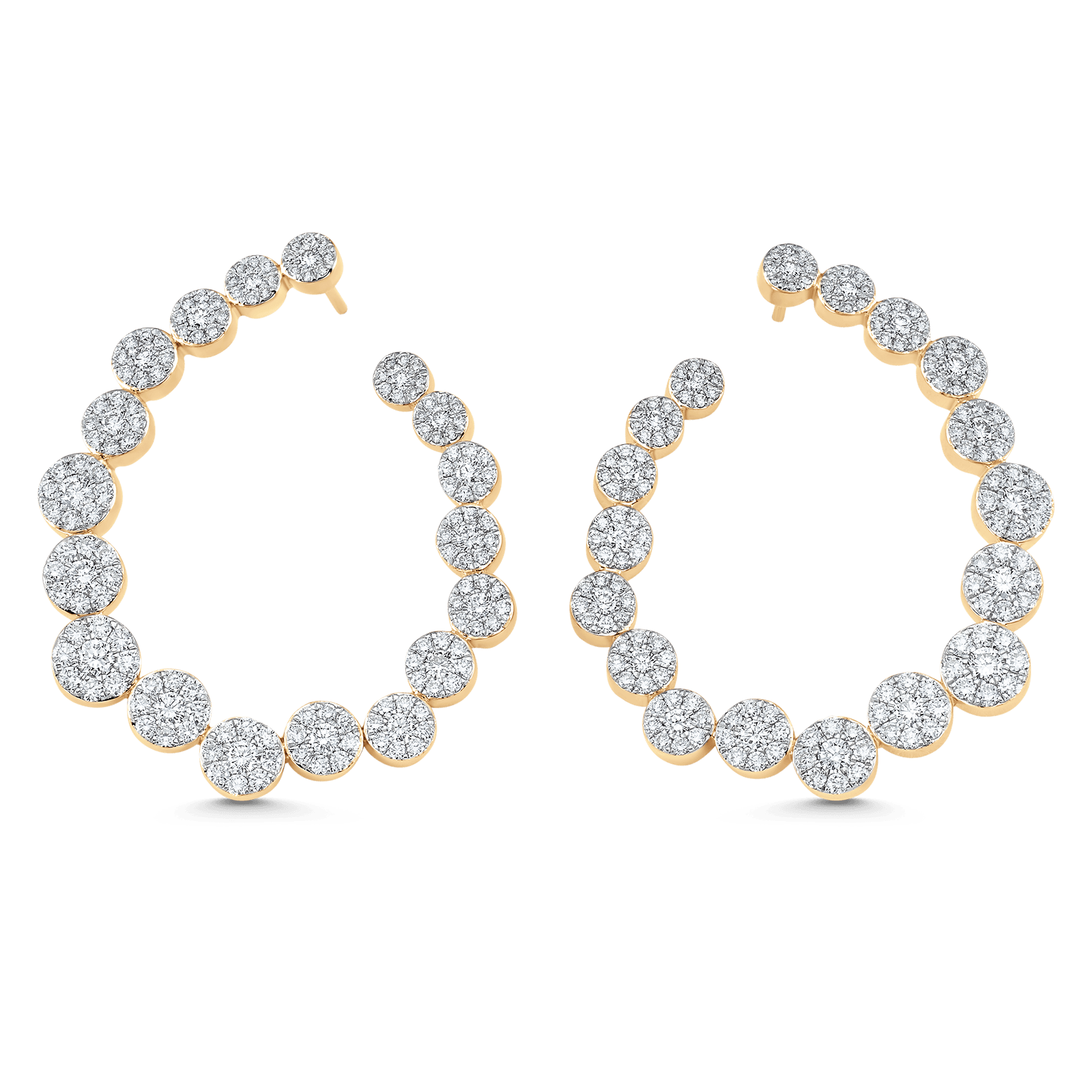 3.59 TCW Round Moissanite Diamond Hoop Earrings - Camila Brown