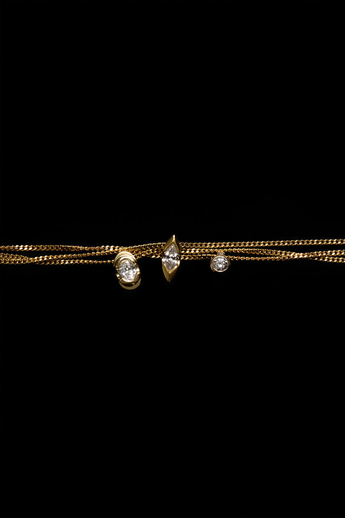 Mini Marquise Moissanite Diamond Necklace