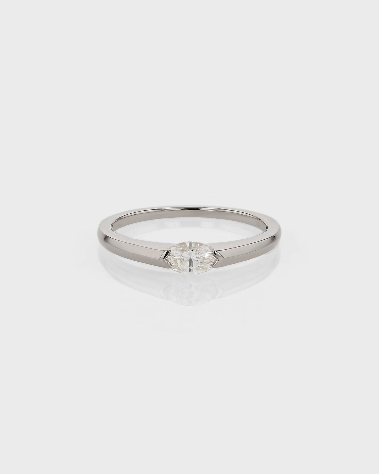 0.30 TCW Marquise CVD Diamond Minimalist Ring