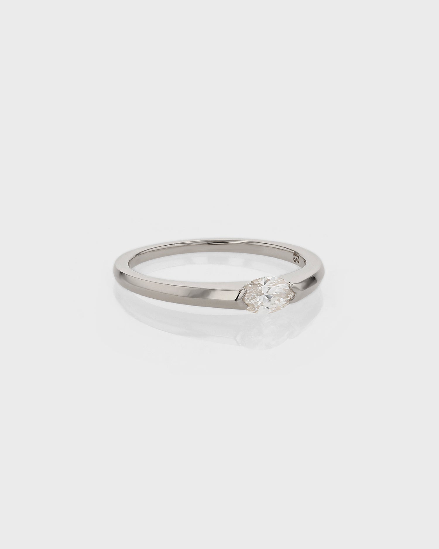 0.30 TCW Marquise CVD Diamond Minimalist Ring