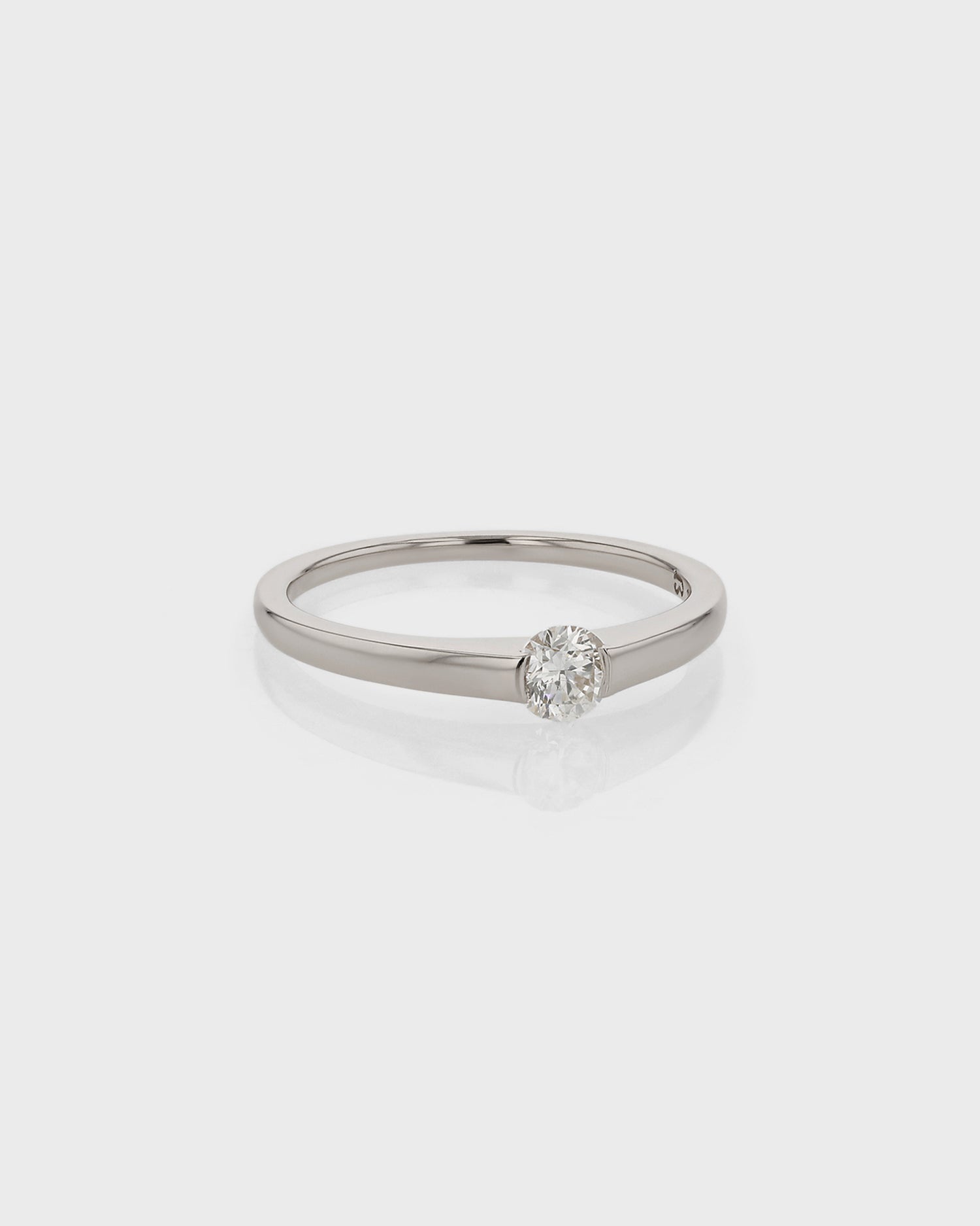 0.30 TCW Round CVD Diamond Minimalist Ring
