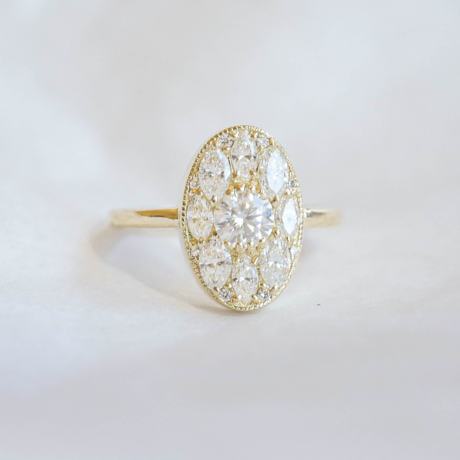 0.50 CT Round Shape Lab Grown vintage Engagement Ring