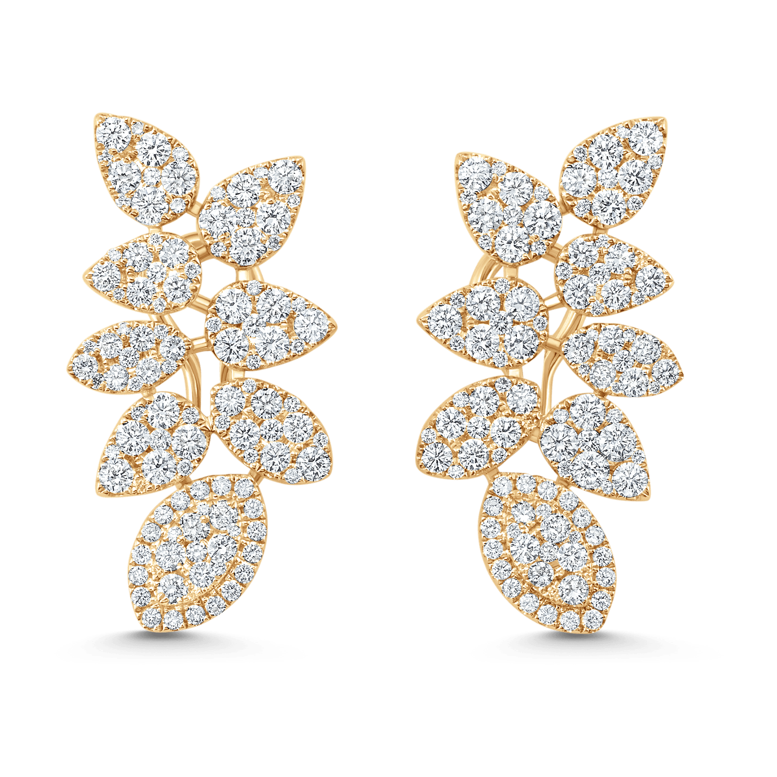 3.76 TCW Round Moissanite Diamond Cluster Earrings - Camila Brown