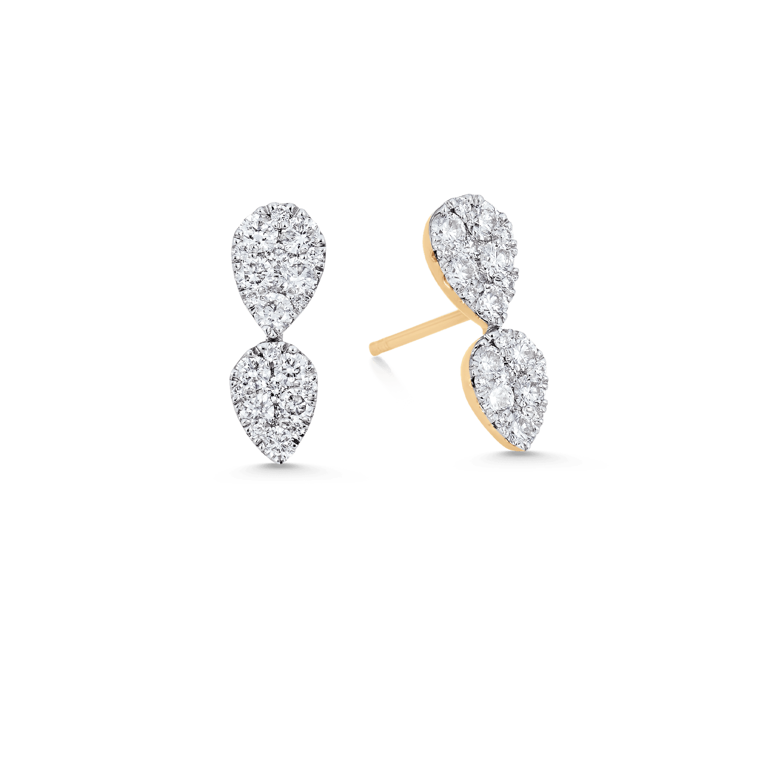 0.72 TCW Round Moissanite Diamond Cluster Earrings - Camila Brown