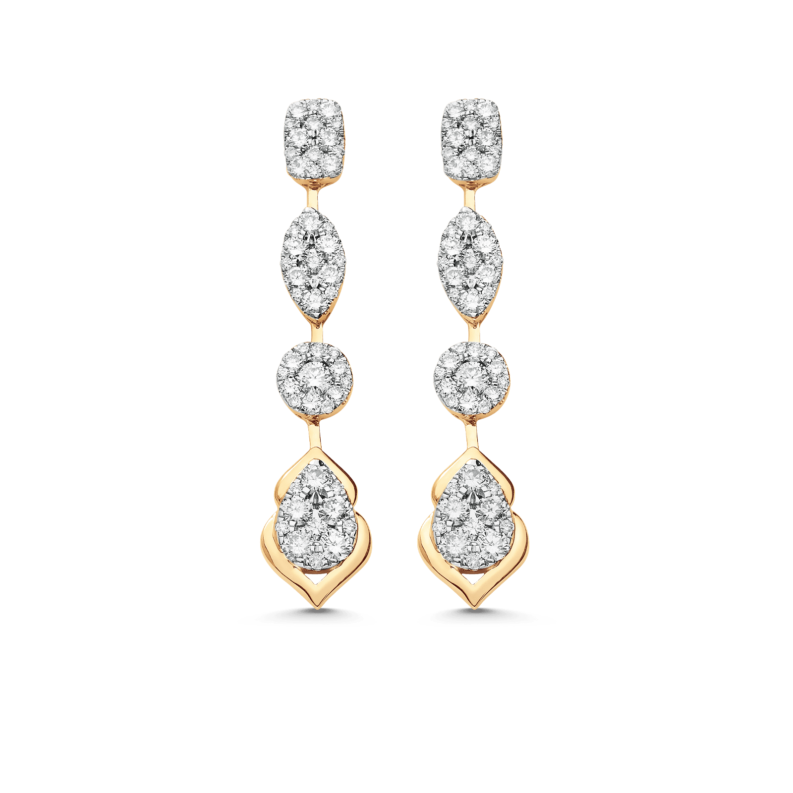 1.44 TCW Round Moissanite Diamond Drop Earrings - Camila Brown