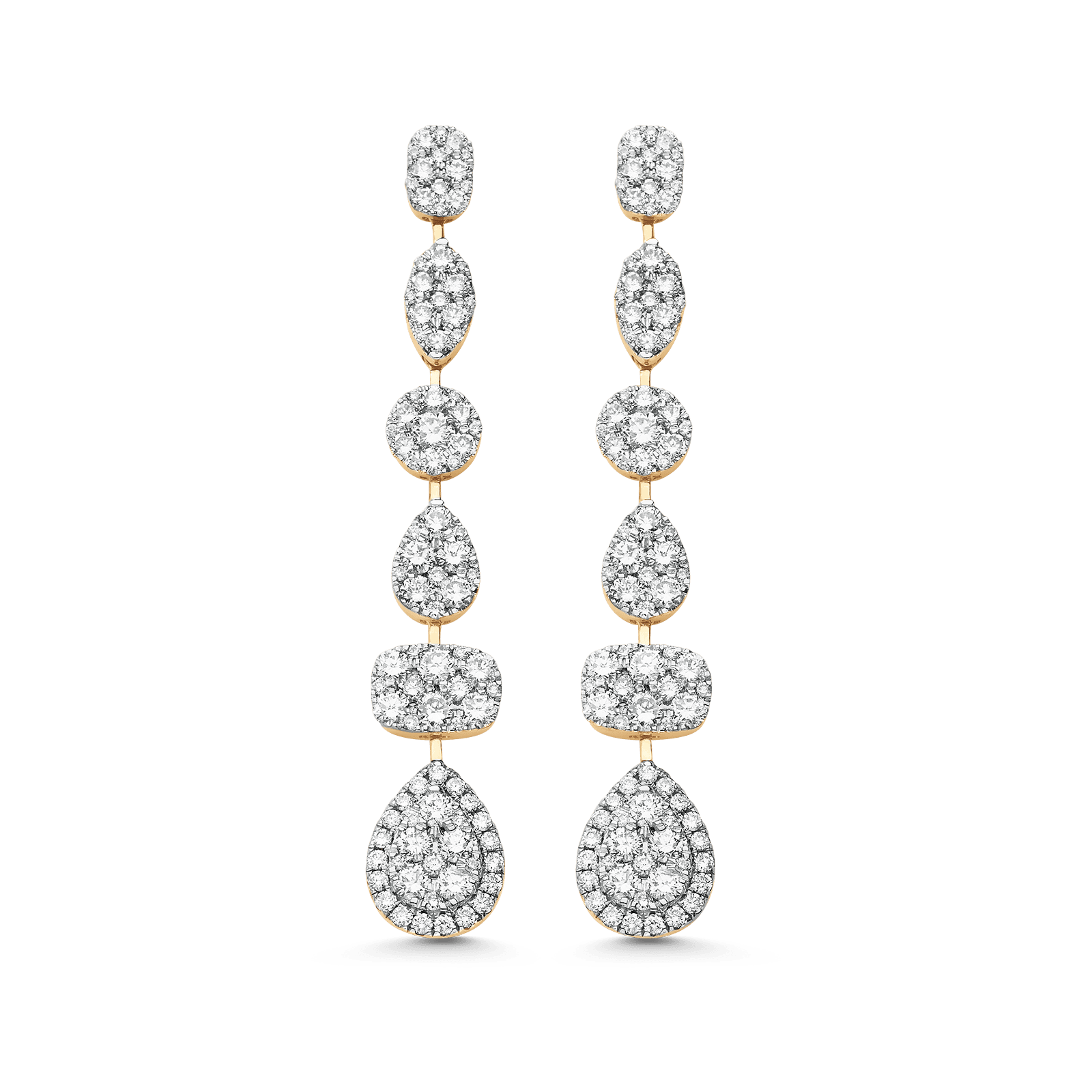 3.06 TCW Round Moissanite Diamond Drop Earrings - Camila Brown