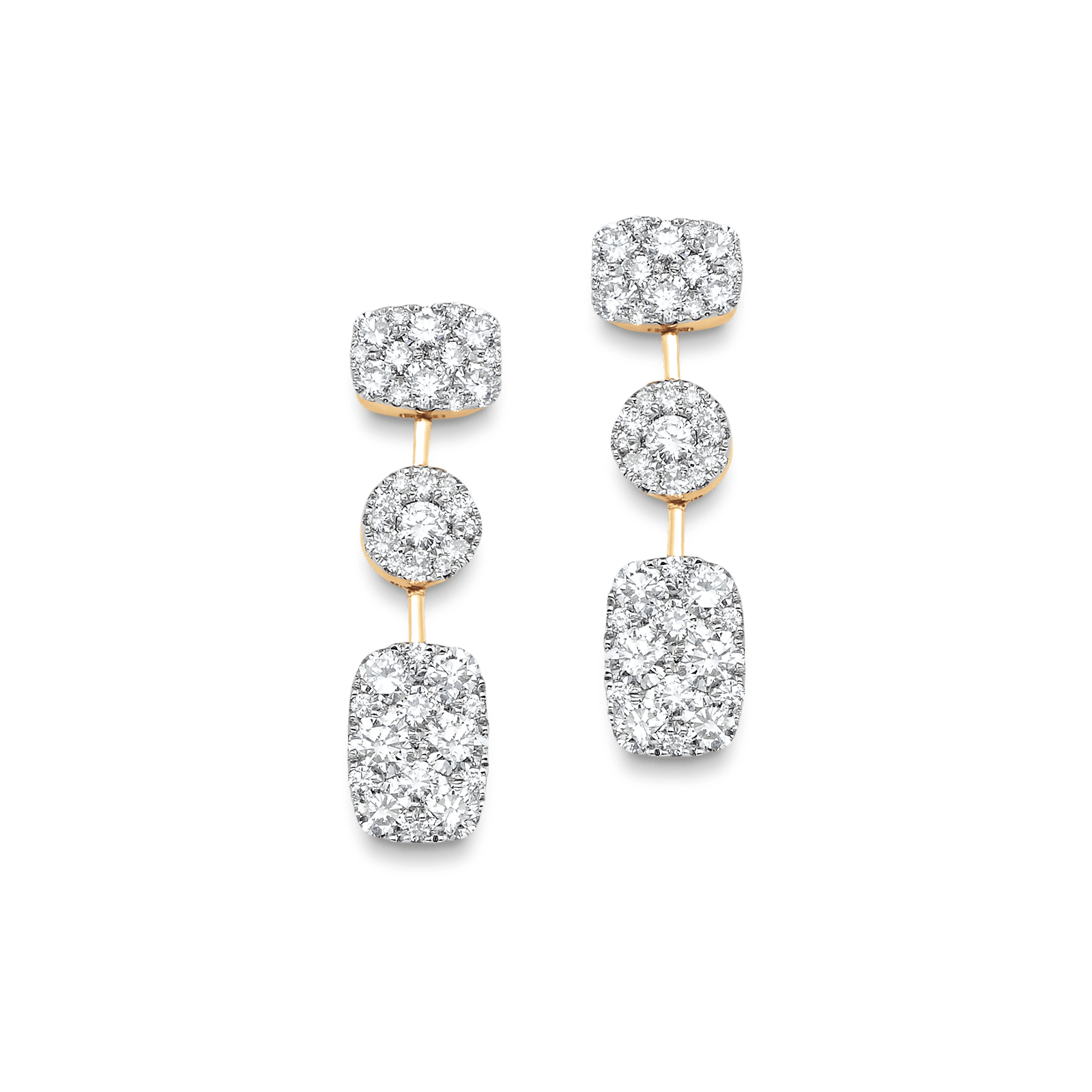 1.64 TCW Round Moissanite Diamond Cluster Earrings - Camila Brown