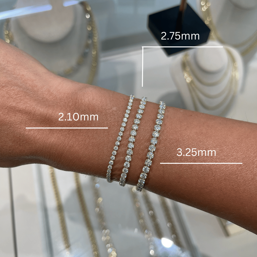 Round-shaped Lab Grown Diamond Tennis bracelets