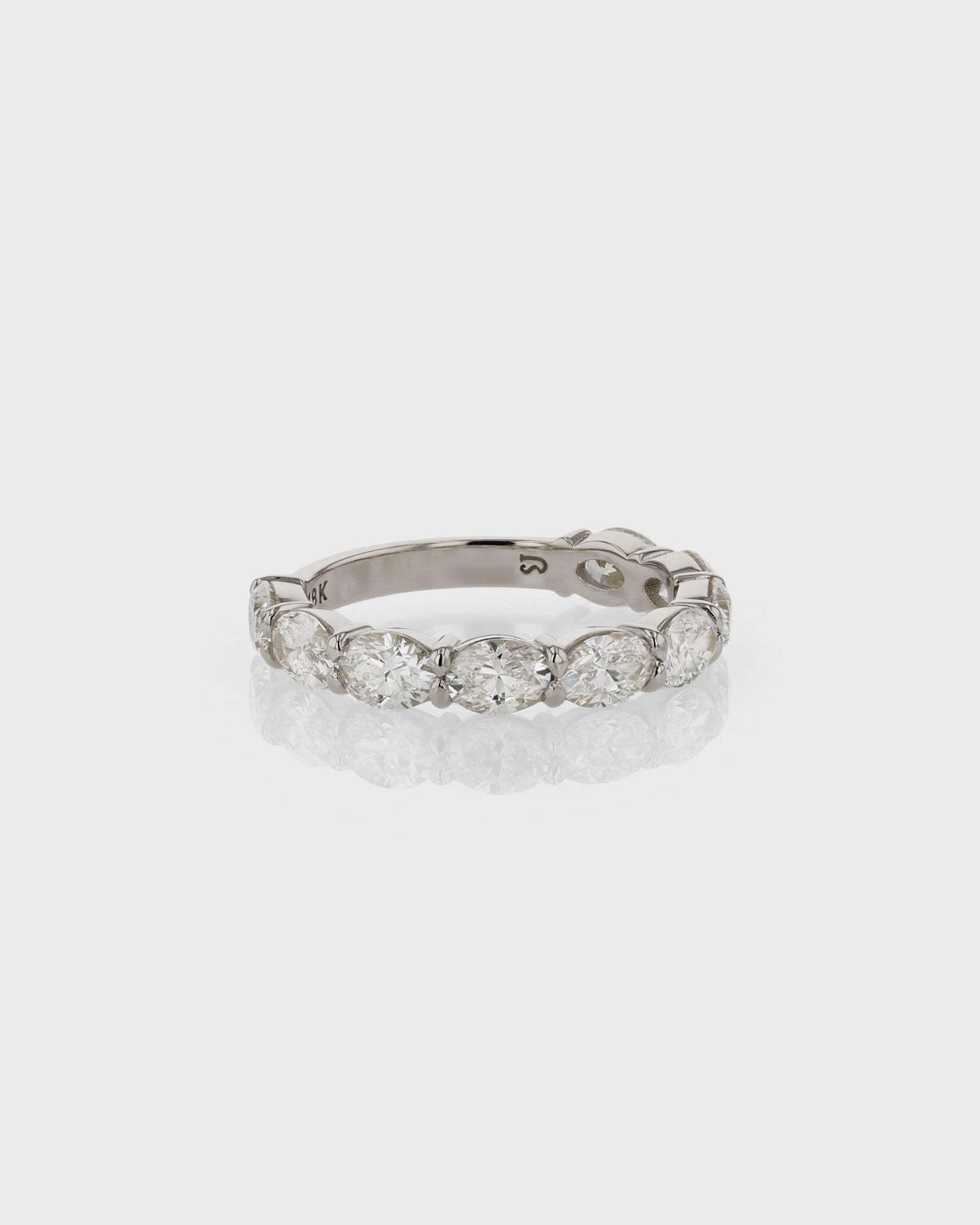 2.40 TCW Oval EF-VVS Diamond Eternity Wedding Band