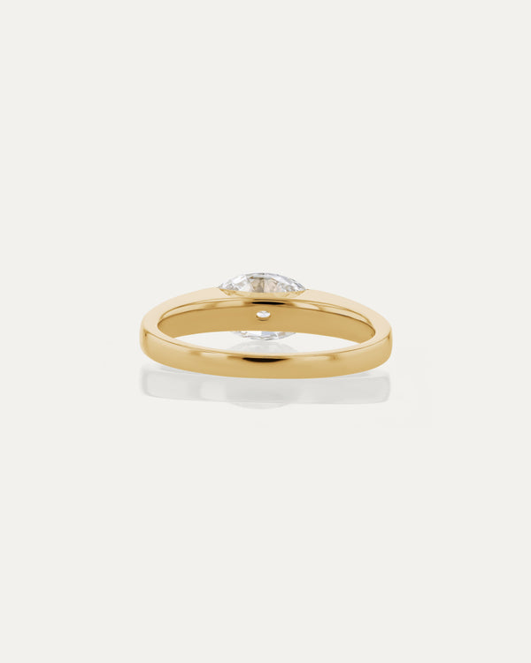 1.0 CT Oval CVD Diamond Unique Style Engagement Ring