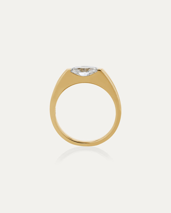 1.0 CT Oval CVD Diamond Unique Style Engagement Ring