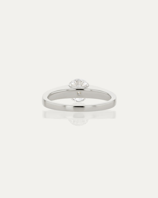 1.0 CT Round CVD Diamond Unique Style Engagement Ring