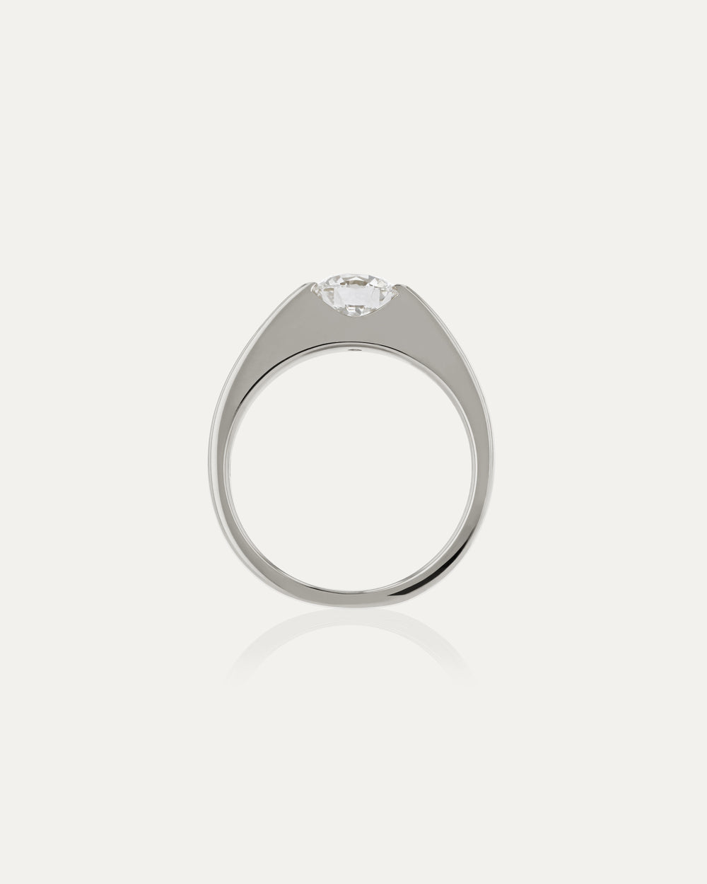 1.0 CT Round CVD Diamond Unique Style Engagement Ring