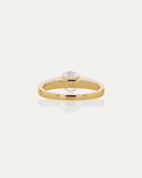 1.0 CT Round CVD Diamond Unique Style Engagement Ring