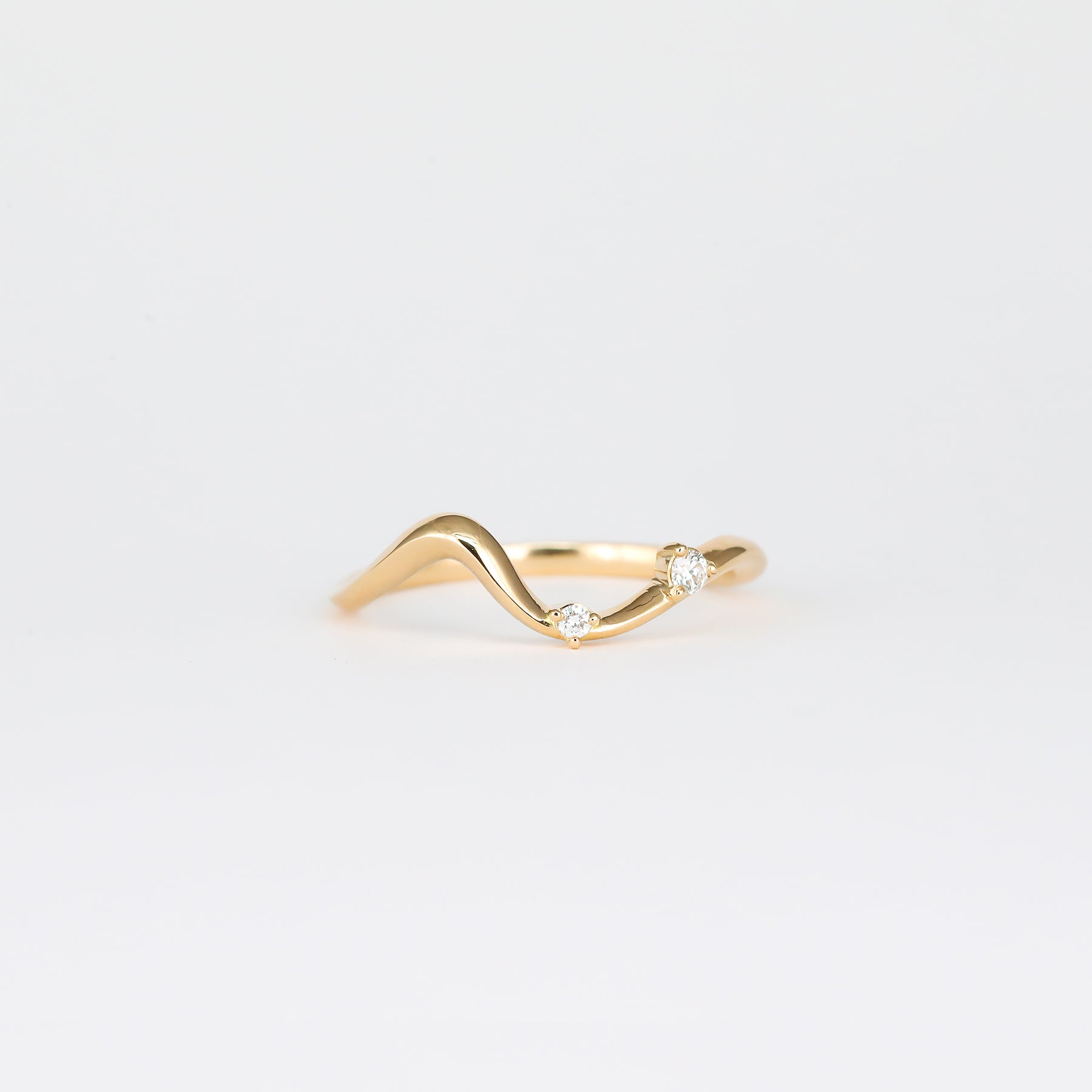 0.07 TCW Round Lab Grown Diamond Unique Wedding Band