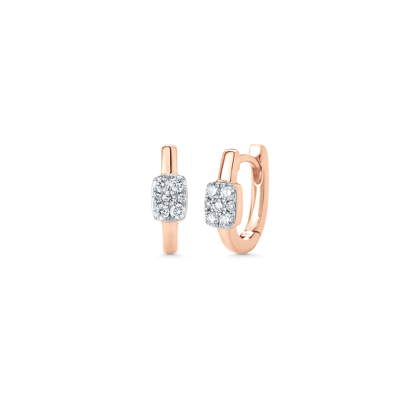 0.24 TCW Round Moissanite Diamond Huggie Earrings - Camila Brown