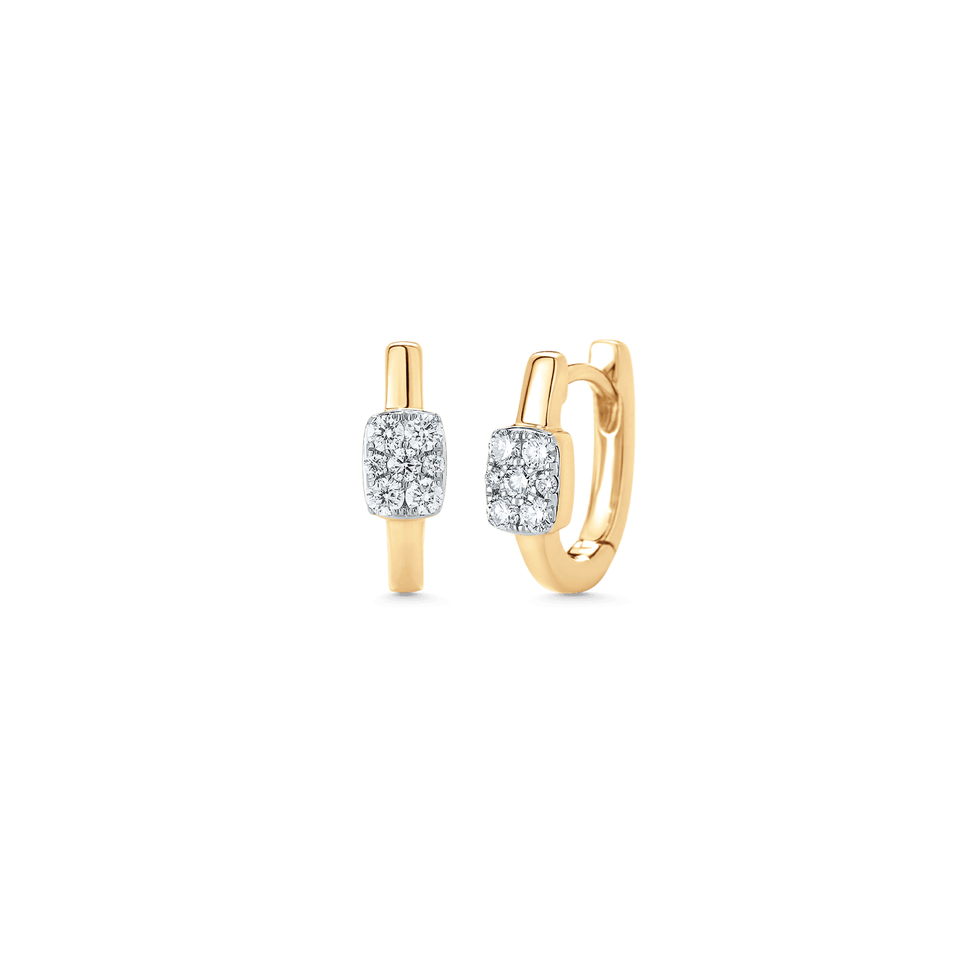 0.24 TCW Round Moissanite Diamond Huggie Earrings - Camila Brown