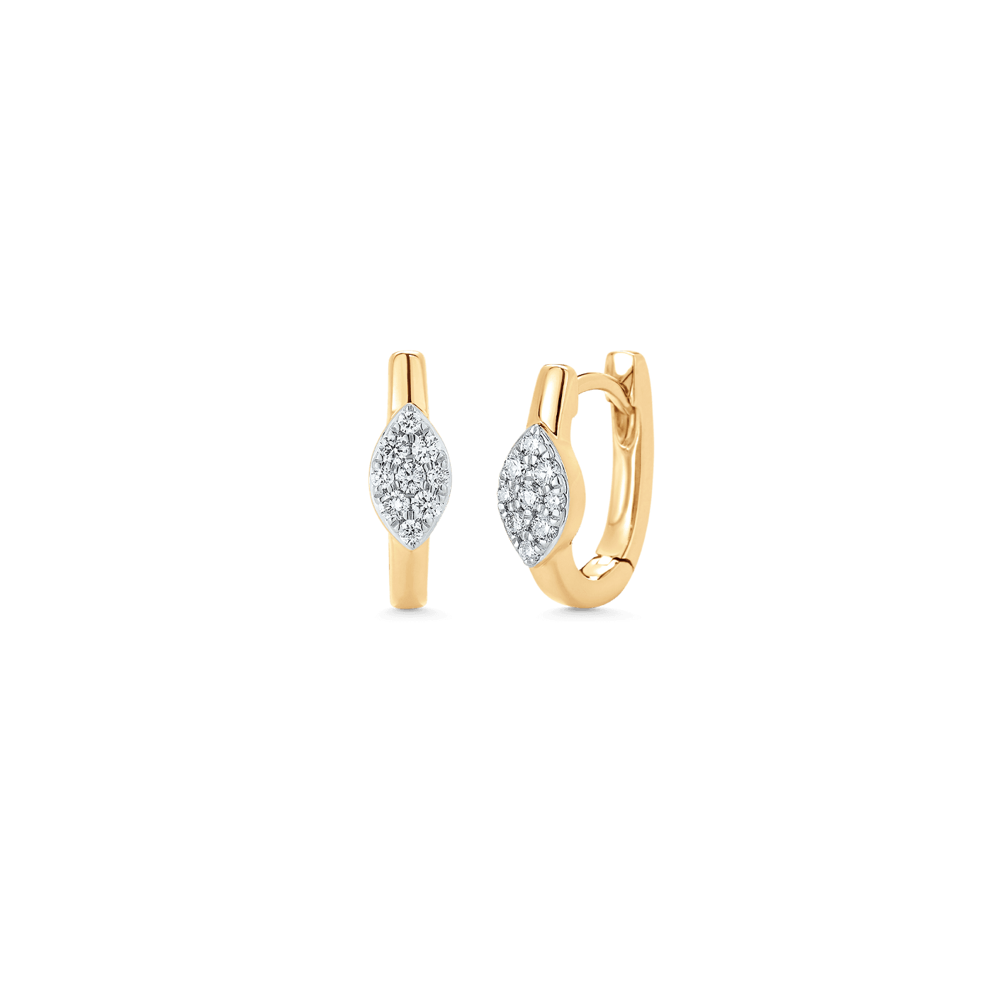 0.17 TCW Round Moissanite Diamond Huggie Earrings - Camila Brown