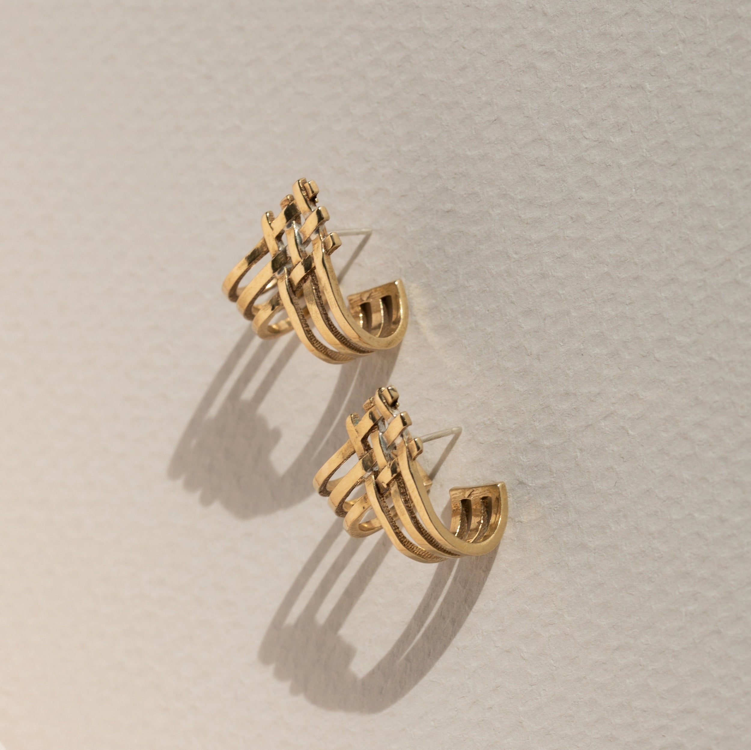 Heart Shape Split Stud Earrings