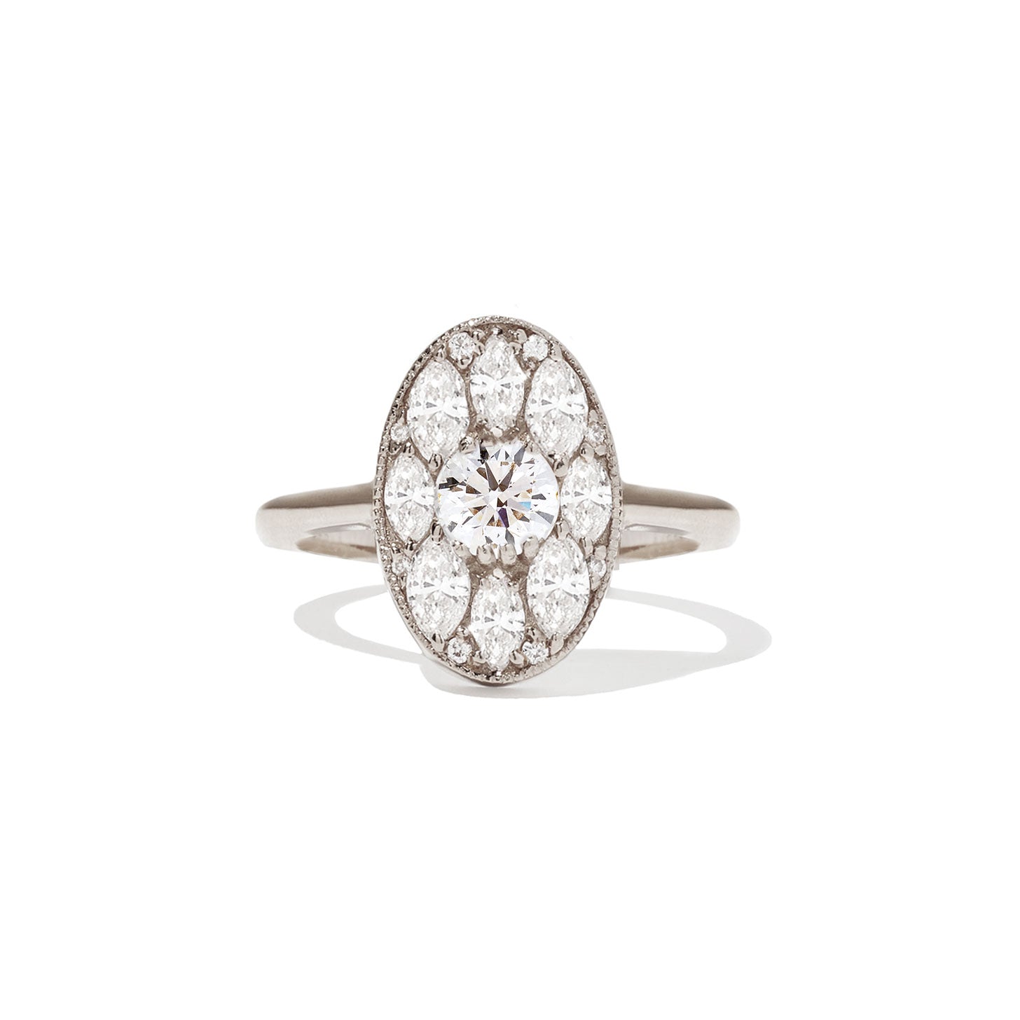 0.50 CT Round Shape Lab Grown vintage Engagement Ring