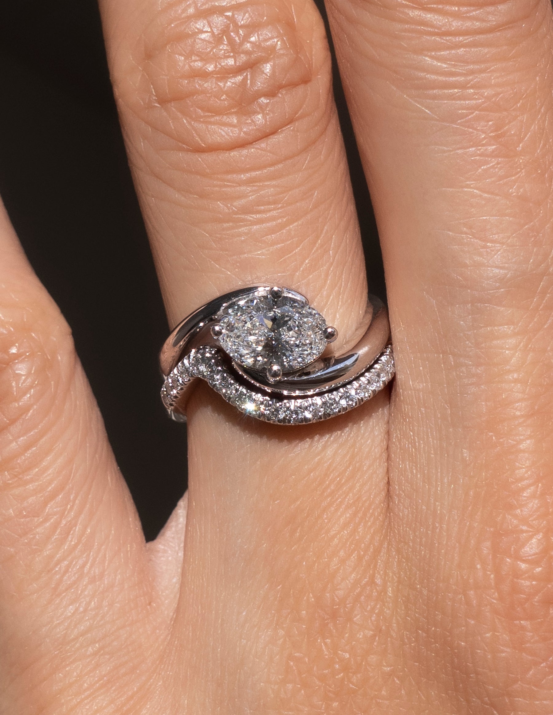 1.0 -1.50 CT Oval Cut Lab Grown Diamond Solitaire Engagement Ring