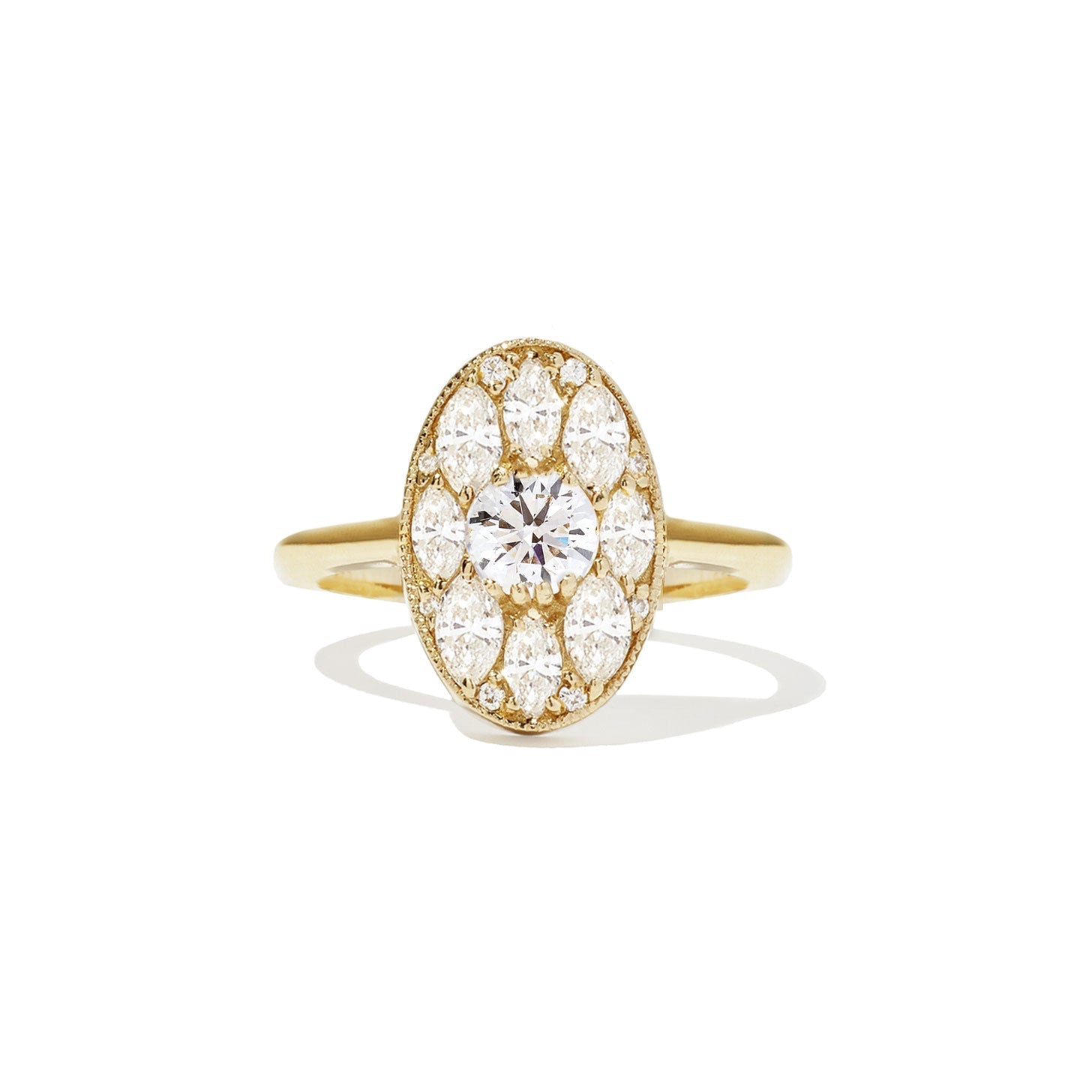 0.50 CT Round Shape Lab Grown vintage Engagement Ring