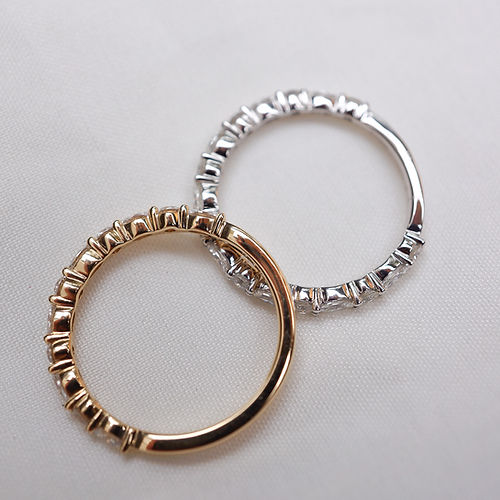 0.43 TCW Round & Marquise CVD Diamond Alternative Wedding Band - Camila Brown