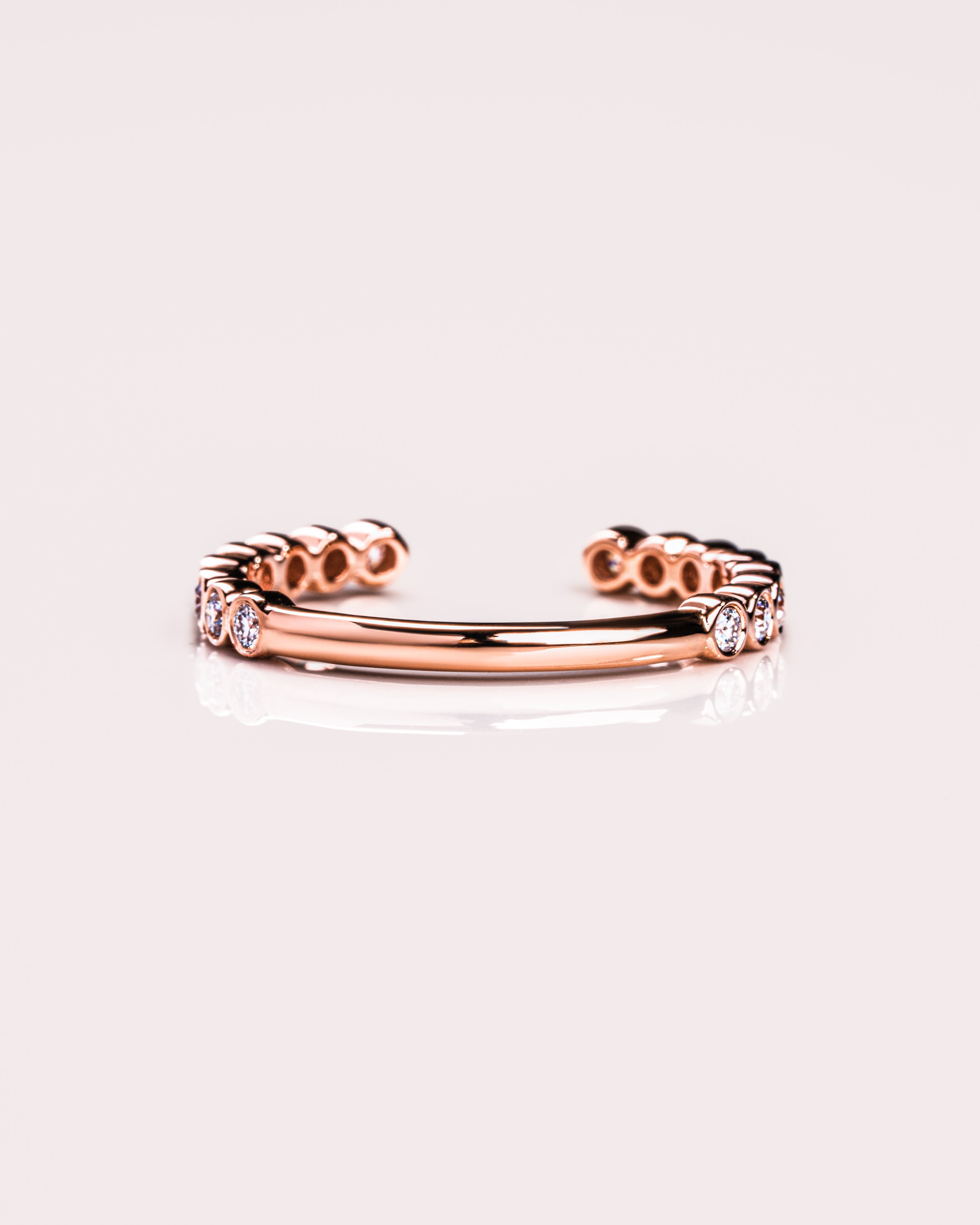 0.23 TCW Round CVD Diamond Open Wedding Band - Camila Brown