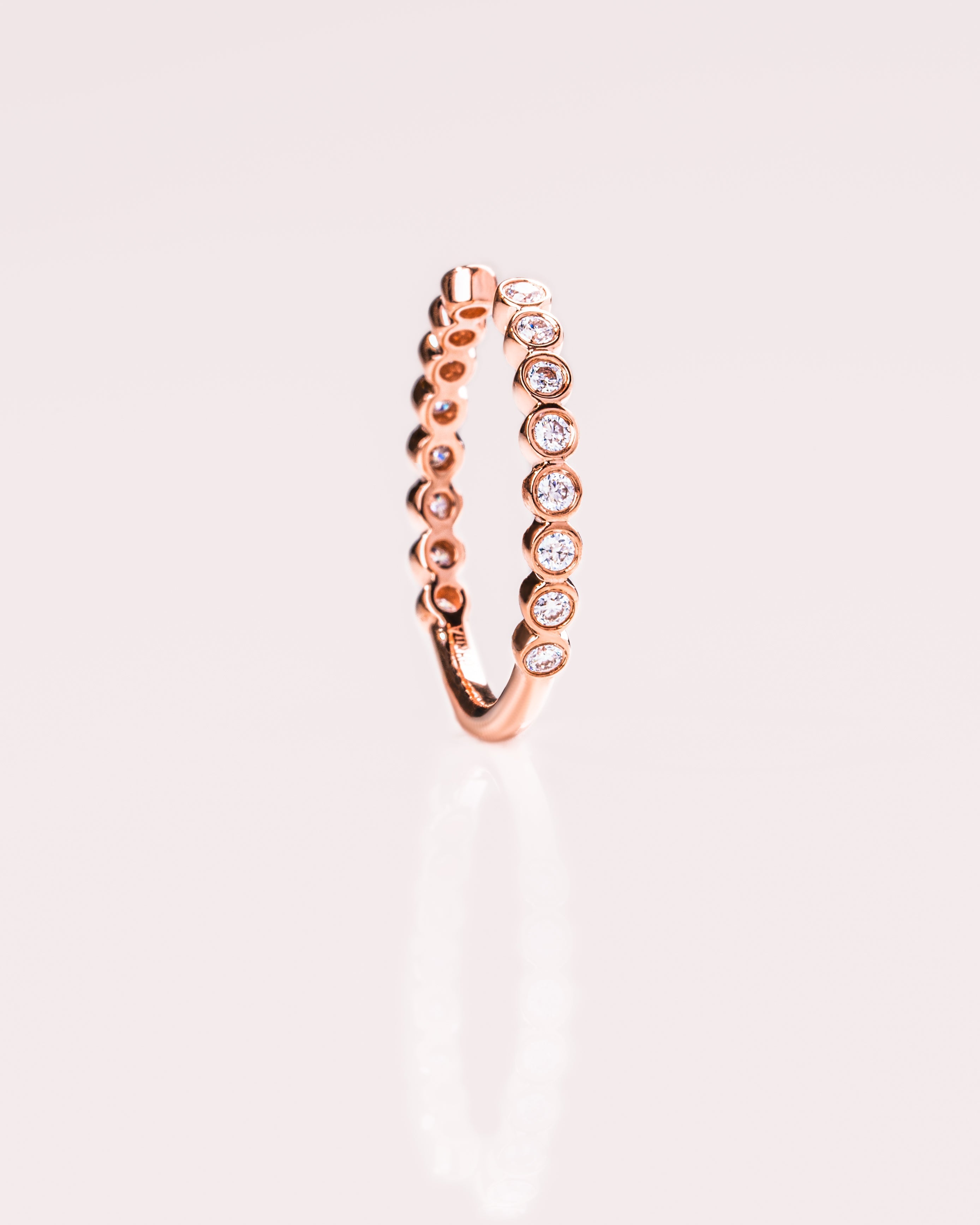 0.23 TCW Round CVD Diamond Open Wedding Band - Camila Brown
