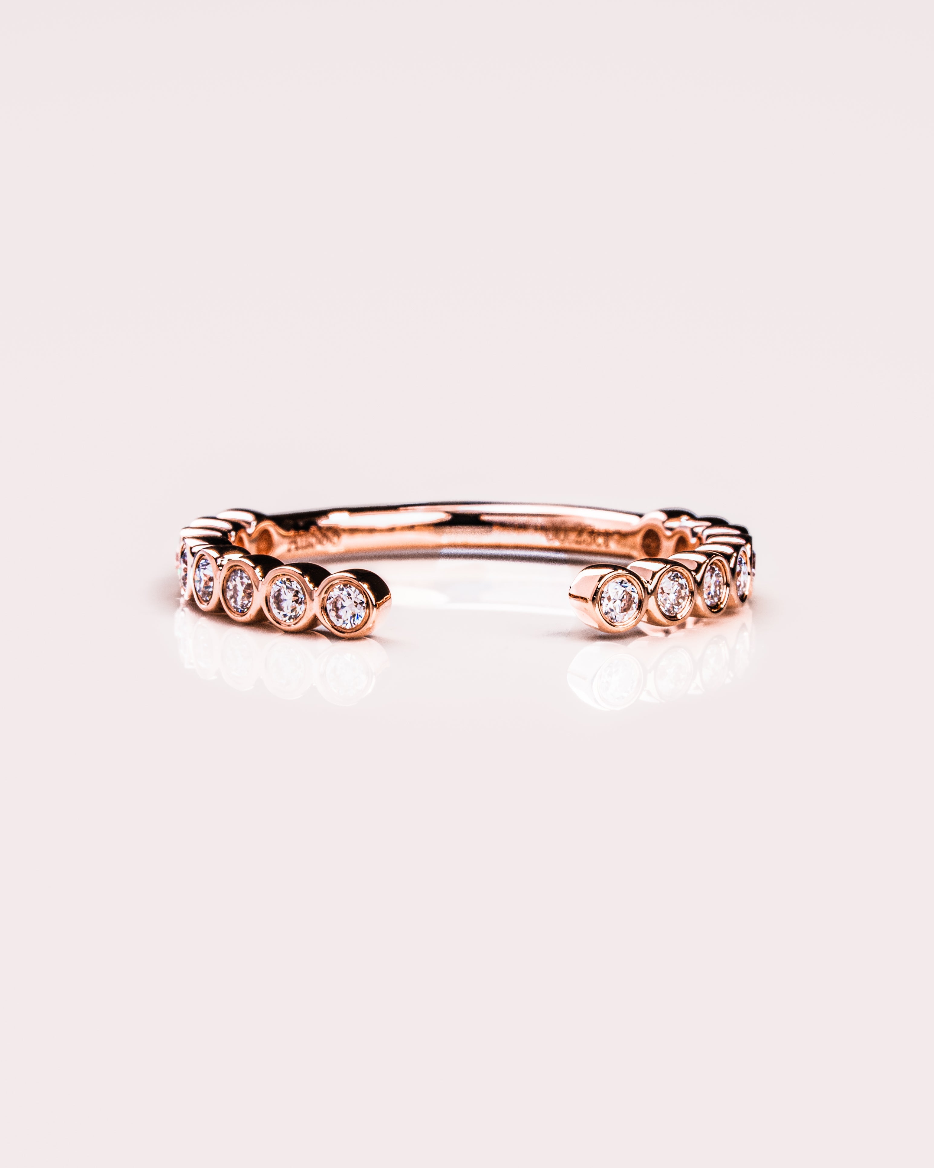 0.23 TCW Round CVD Diamond Open Wedding Band - Camila Brown