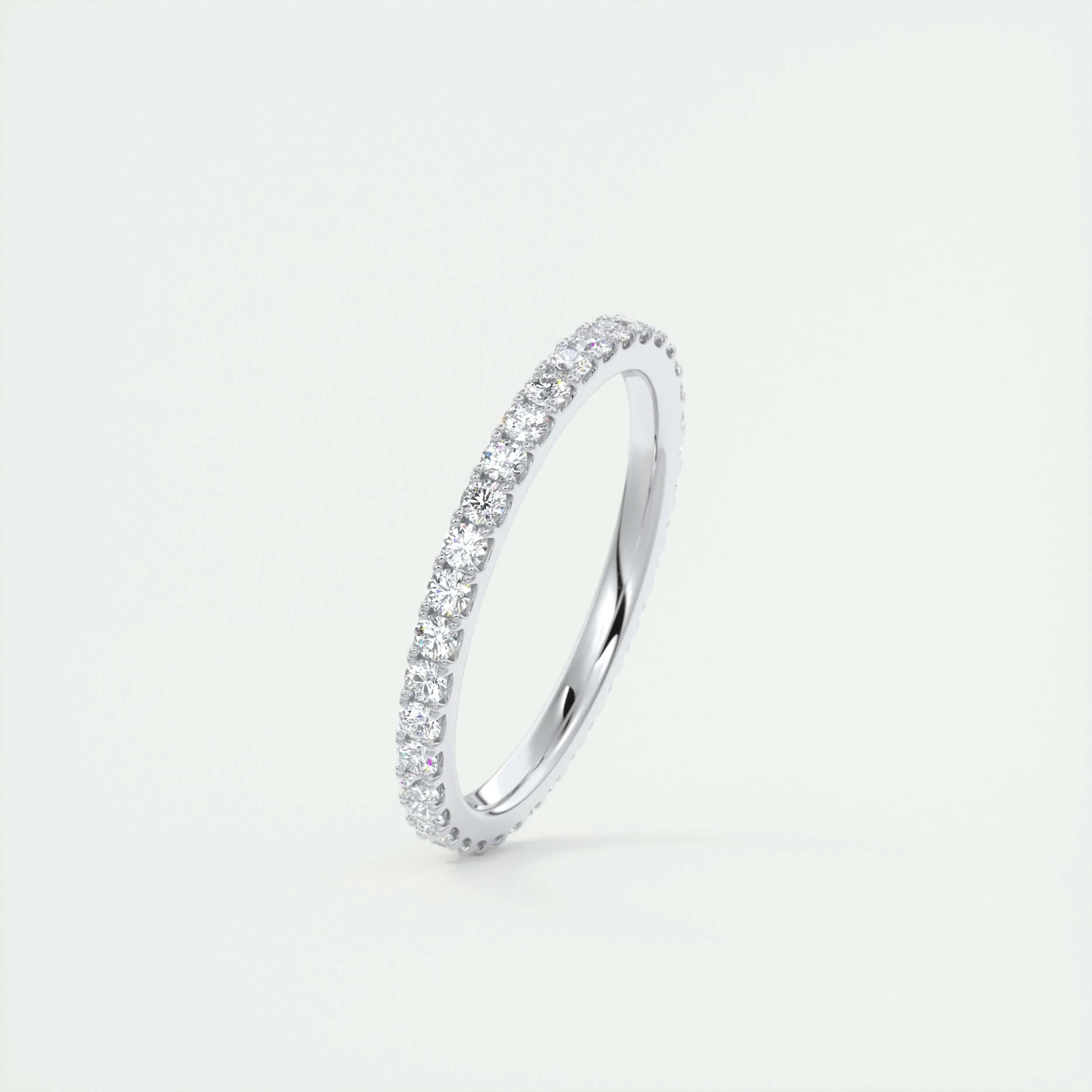 0.74 TCW Round CVD Diamond Full Eternity Wedding Band - Camila Brown