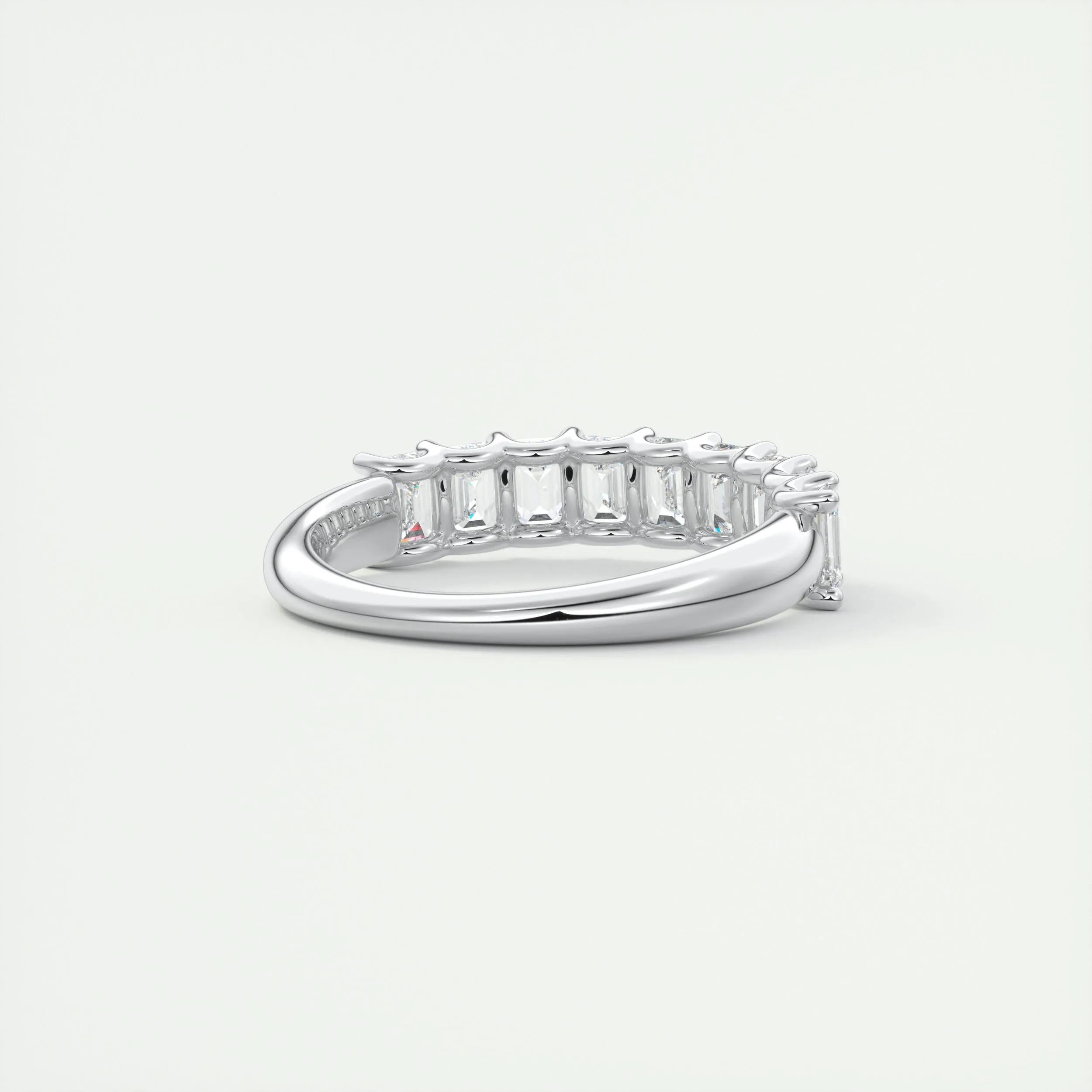 1.80 TCW Emerald CVD Diamond Half Eternity Wedding Band - Camila Brown