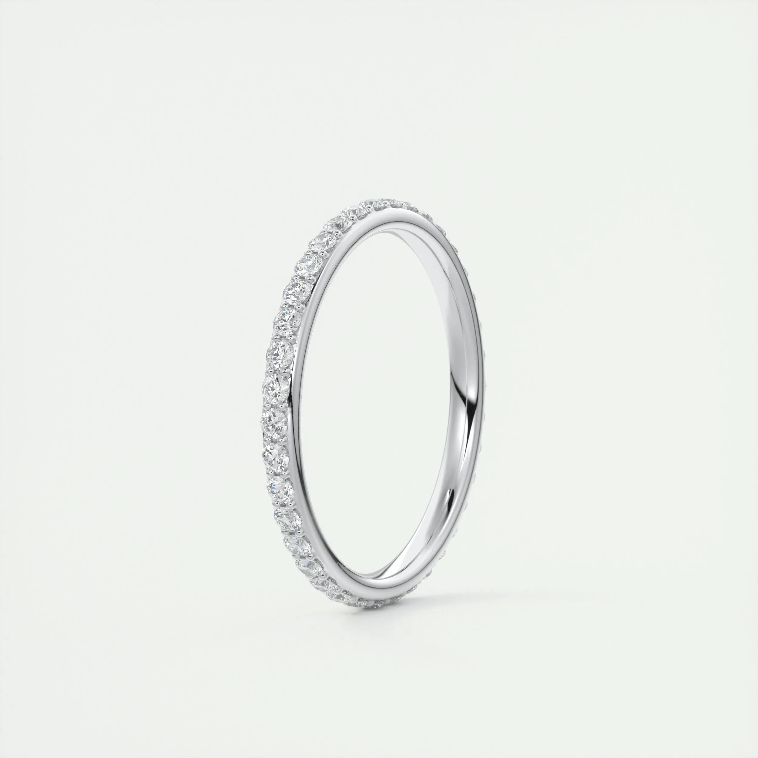0.74 TCW Round CVD Diamond Full Eternity Wedding Band - Camila Brown