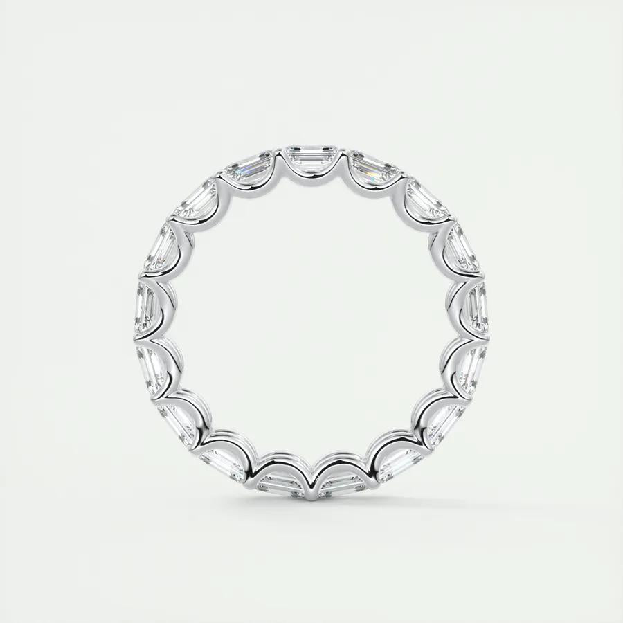 2.55 TCW Emerald CVD Diamond Full Eternity Wedding Band - Camila Brown