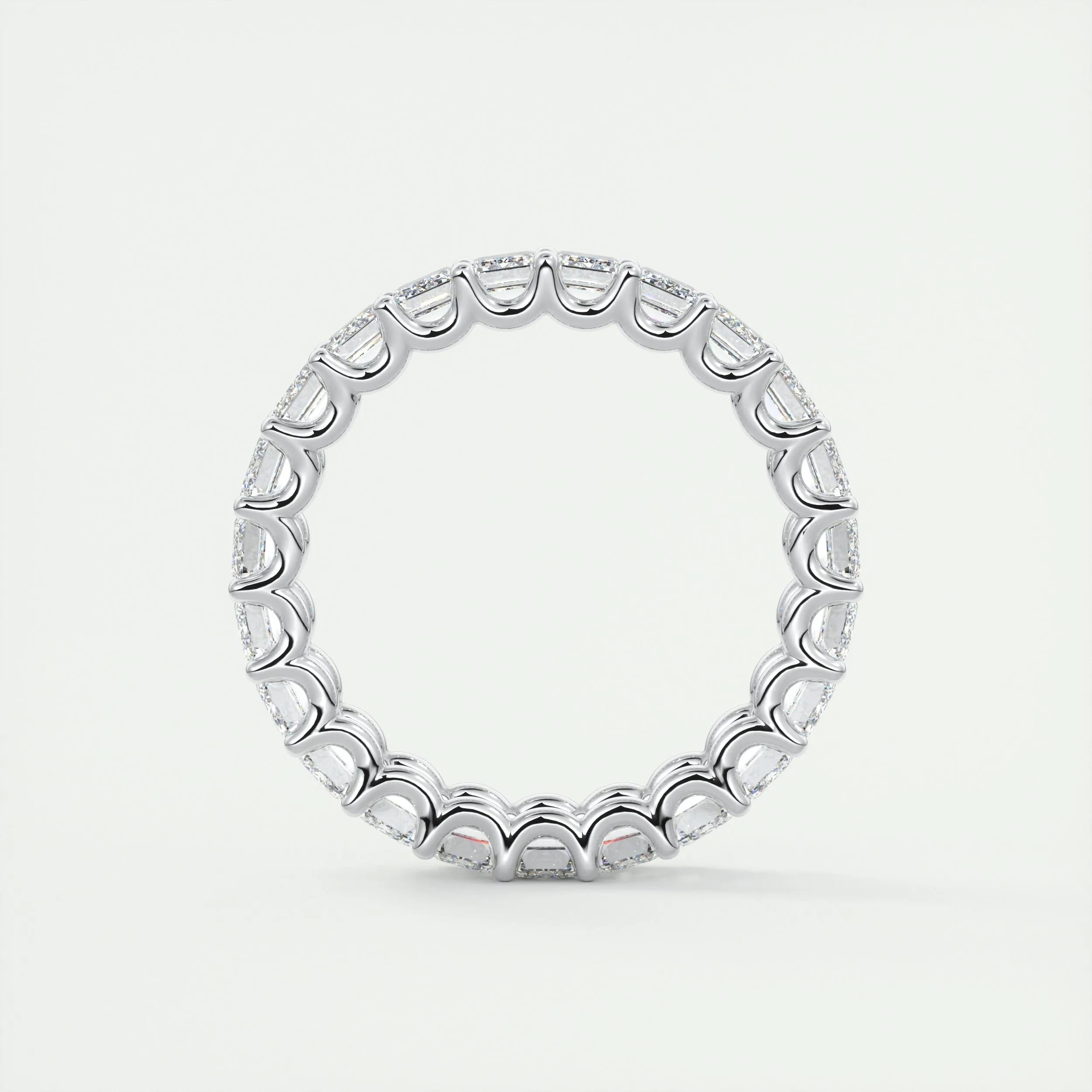 4.6 TCW Emerald CVD Diamond Full Eternity Wedding Band - Camila Brown